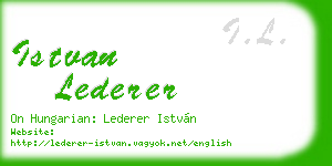 istvan lederer business card